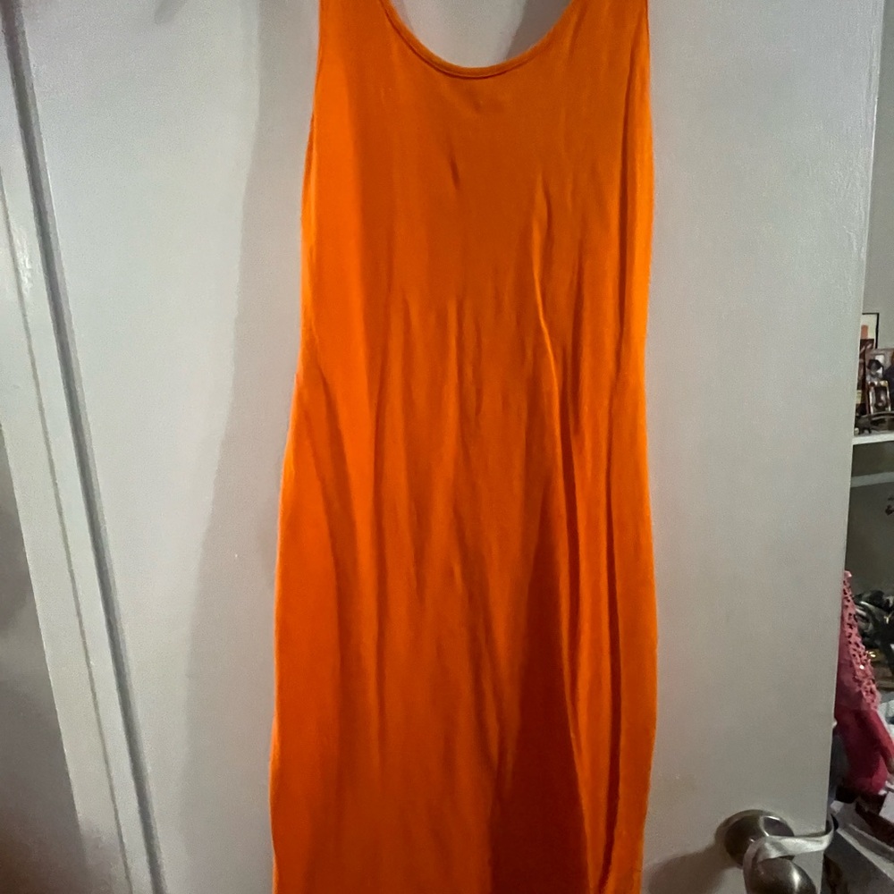 Orange Sleeveless Dress